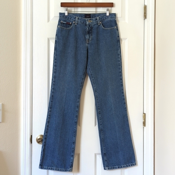 Tommy Hilfiger 2001 Y2K Vintage Medium Wash High Waisted Straight Leg Jeans 9/32 - Picture 1 of 16